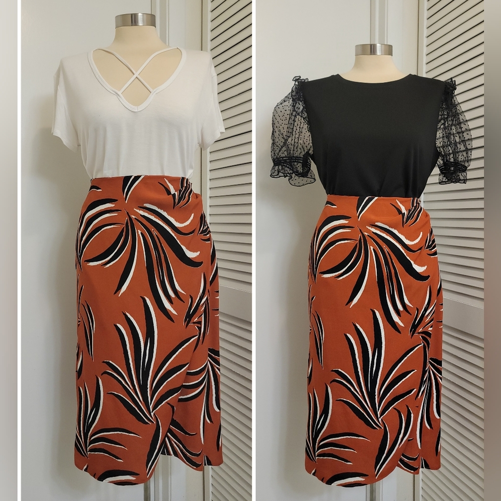 SOCIALITE SKIRT TROPICAL LEAF PRINT NWT - Picture 4 of 4
